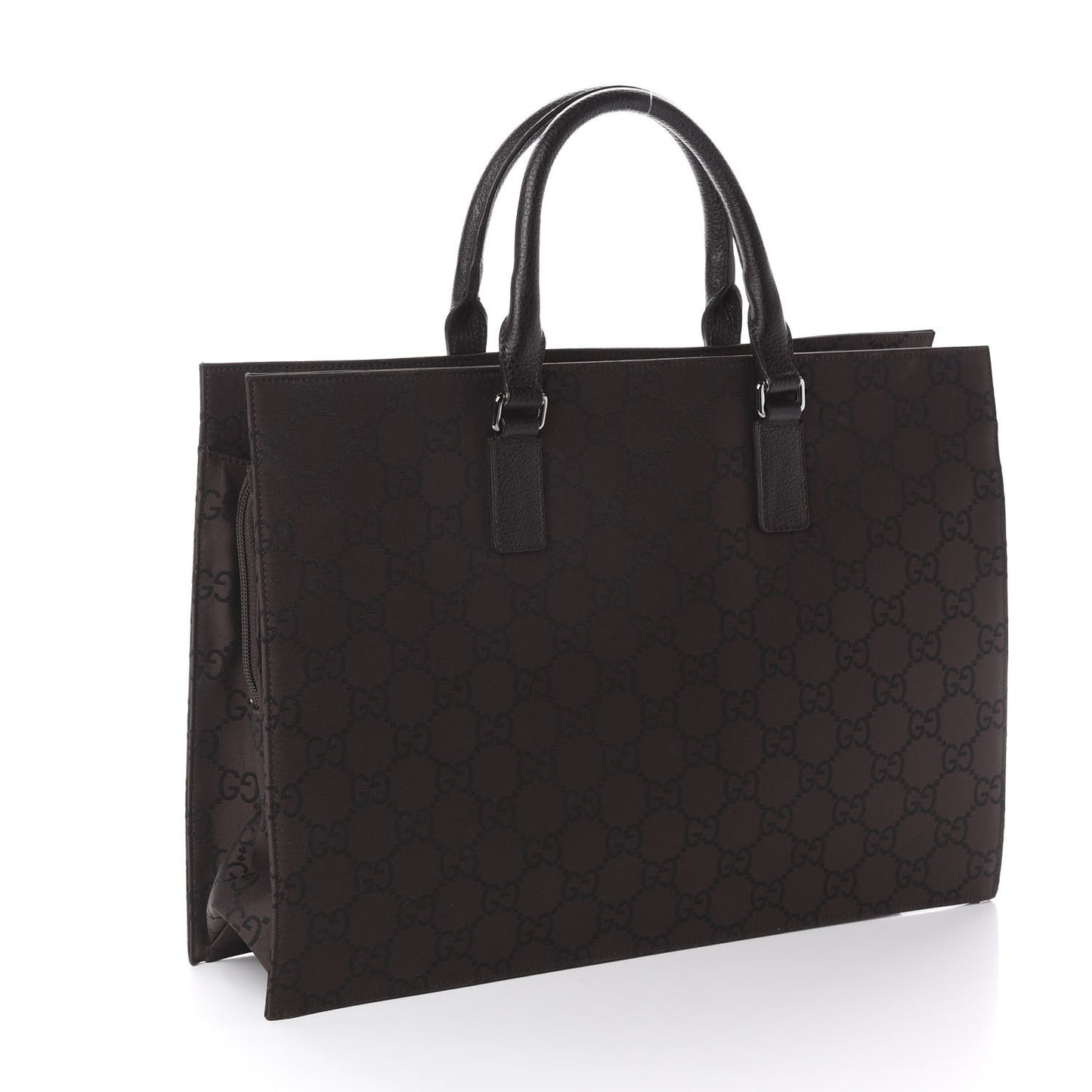 Nylon Monogram Executive Bag Dark Brown