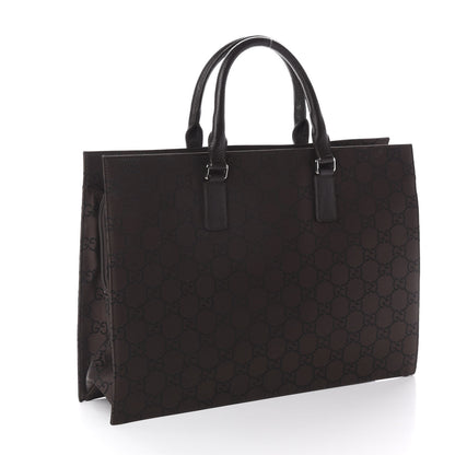 Gucci Nylon Monogram Executive Bag Dark Brown 2 of 8