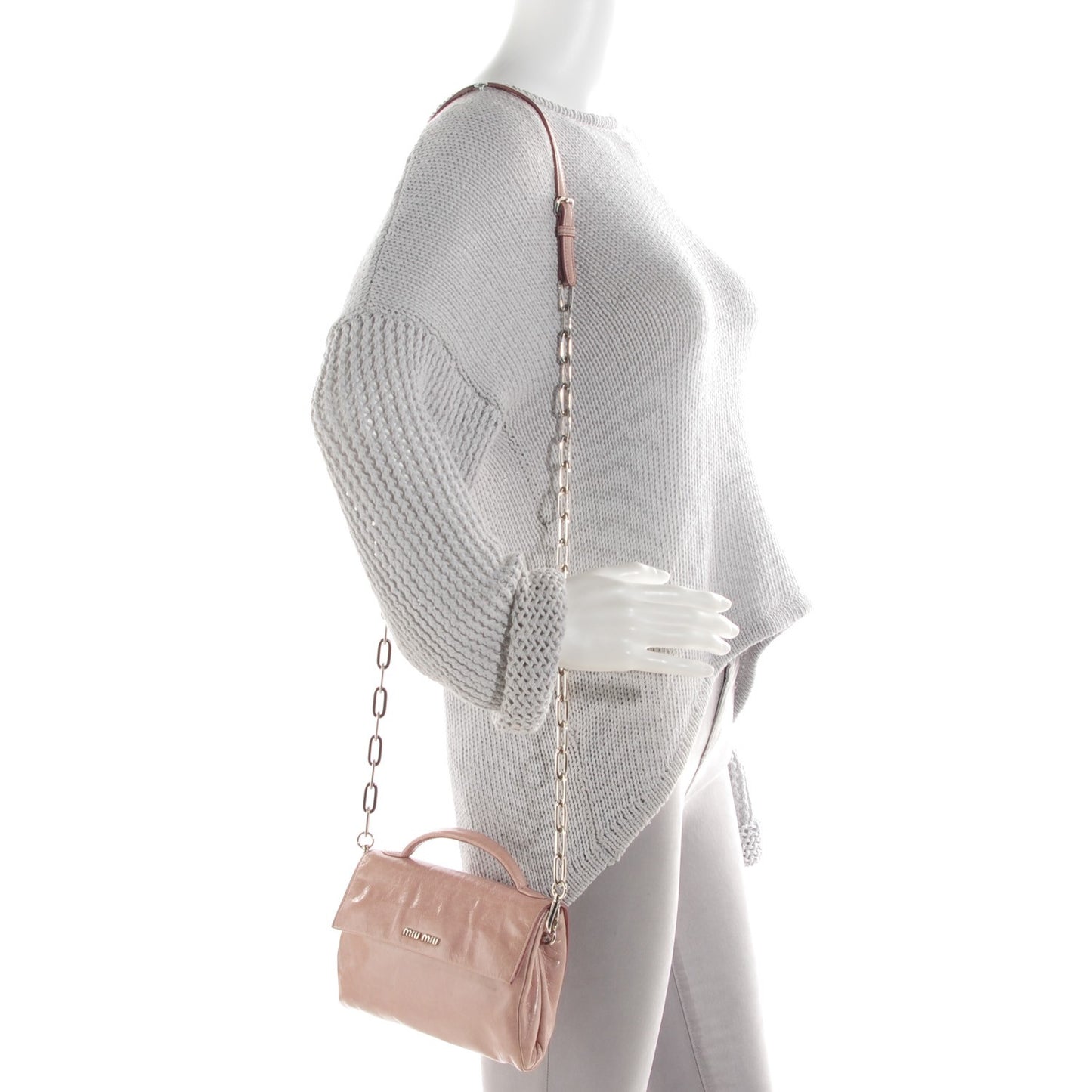 Vitello Shine Crossbody Bag Mughetto