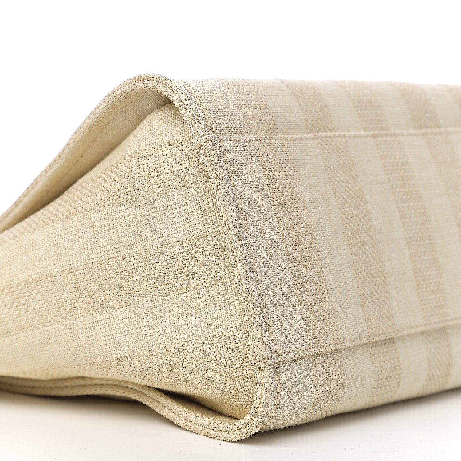 Chanel Mixed Fibers Striped Medium Deauville Tote Beige 8 of 10