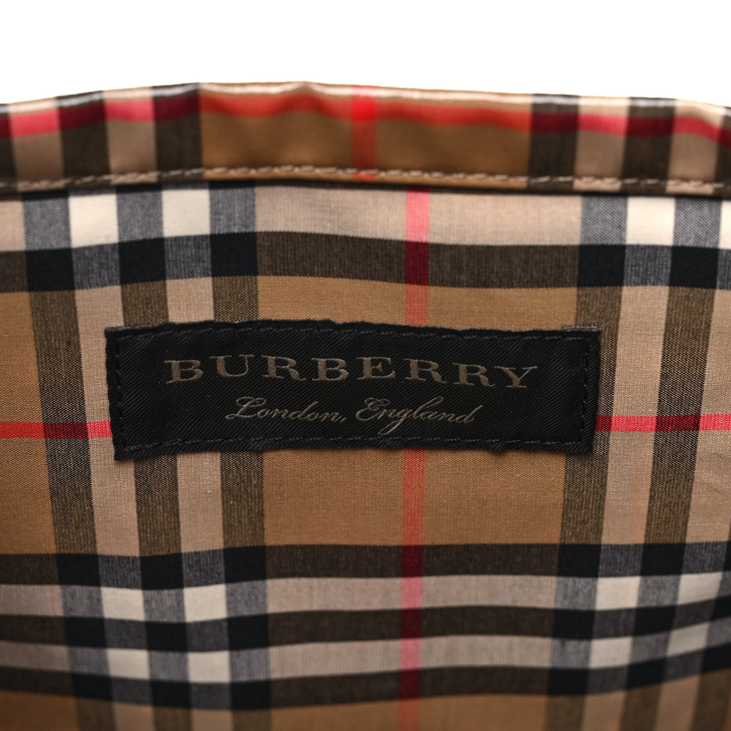 Coated Canvas Vintage Check Shopper Tote Black
