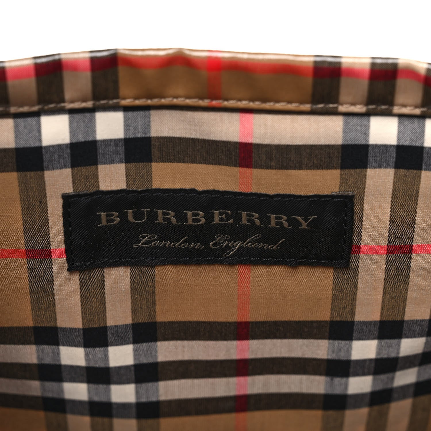 Burberry Coated Canvas Vintage Check Shopper Tote Black 6 of 10
