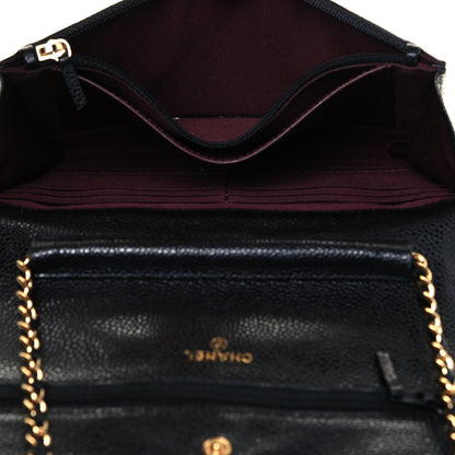 Chanel Caviar Quilted Wallet On Chain WOC Black 4 of 12