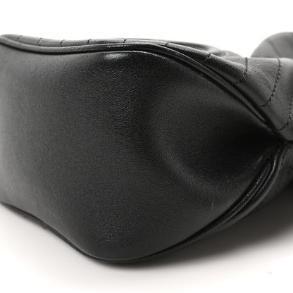 Gucci Sakai Be Green Calfskin Diagonal Stitched Mini Blondie Bucket Bag Black 10 of 10