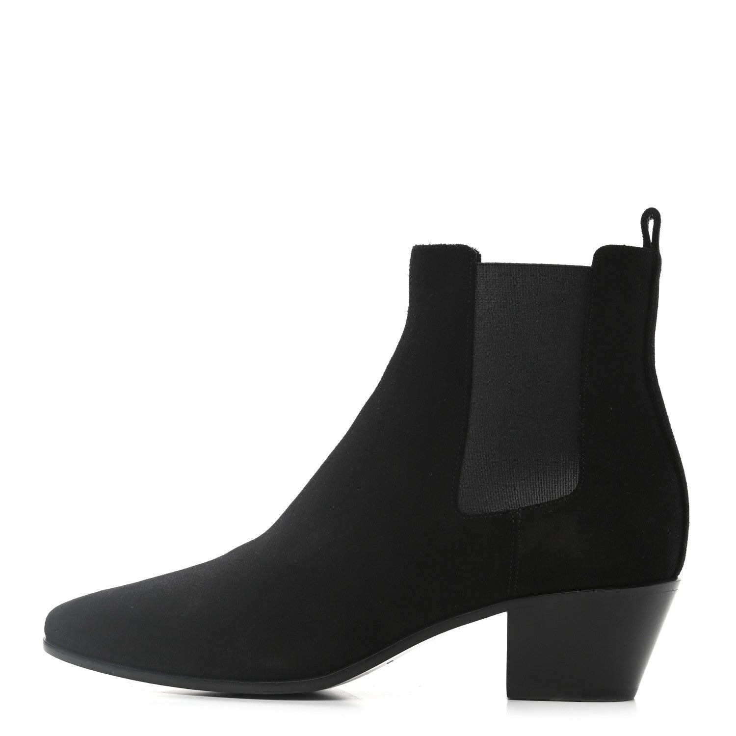 Saint Laurent Suede Chelsea Boots 37.5 Black 1 of 8