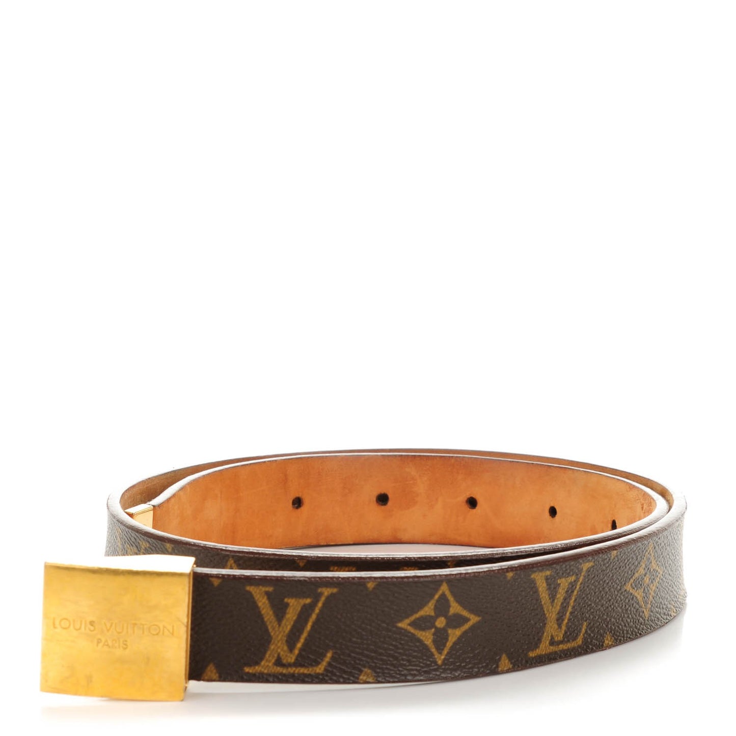 Monogram Ceinture Belt Gold Buckle 85 34