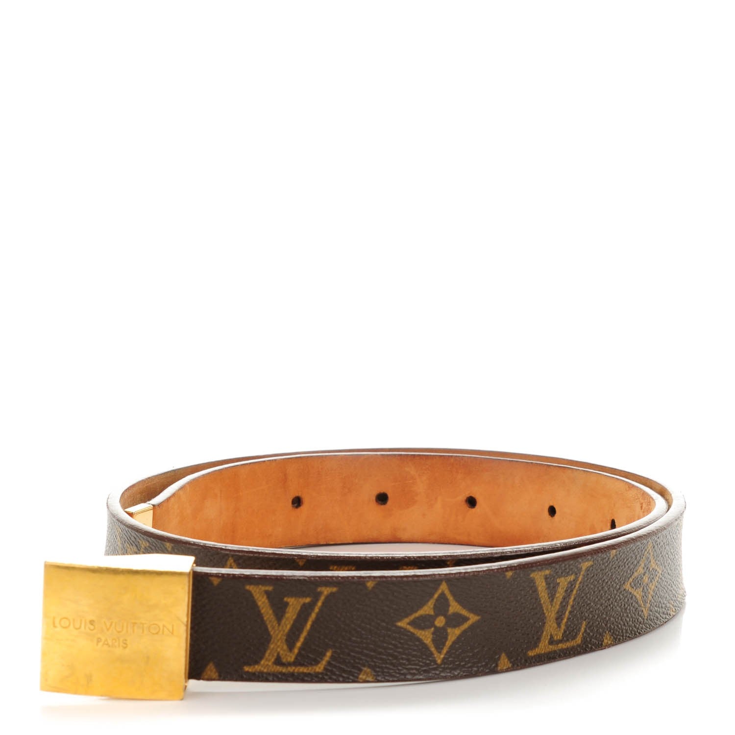 Louis Vuitton Monogram Ceinture Belt Gold Buckle 85 34 1 of 9