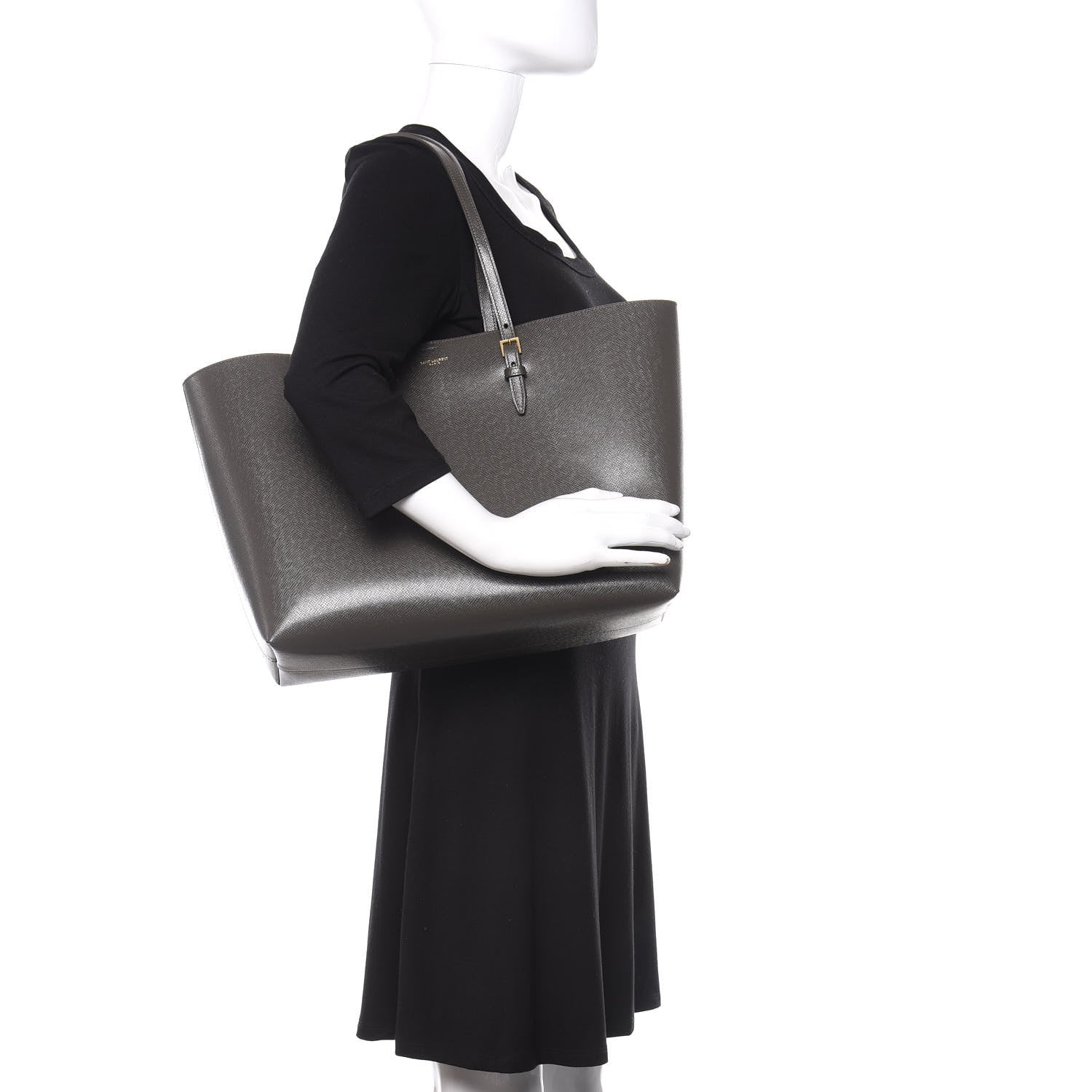 Saint Laurent Calfskin Large Shopping Tote Pebble 2 of 9
