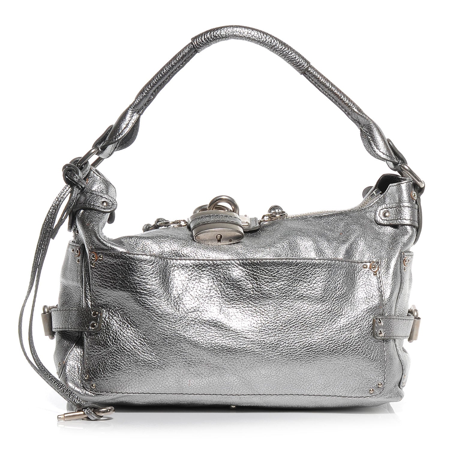 Chloe Leather Paddington Hobo Silver 1 of 8