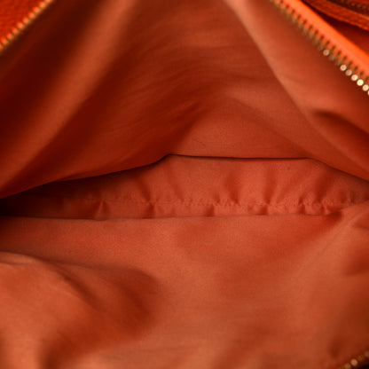 Salvatore Ferragamo Pebbled Calfskin Fiamma Bag Orange 7 of 16