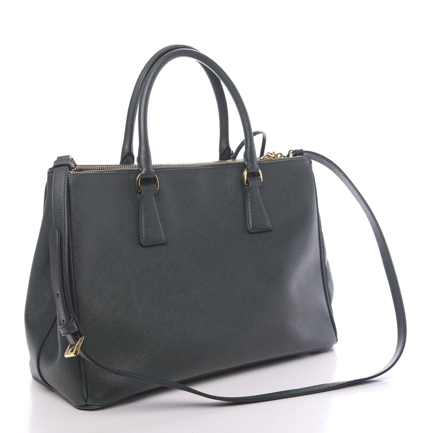 Saffiano Medium Galleria Double Zip Tote Smeraldo