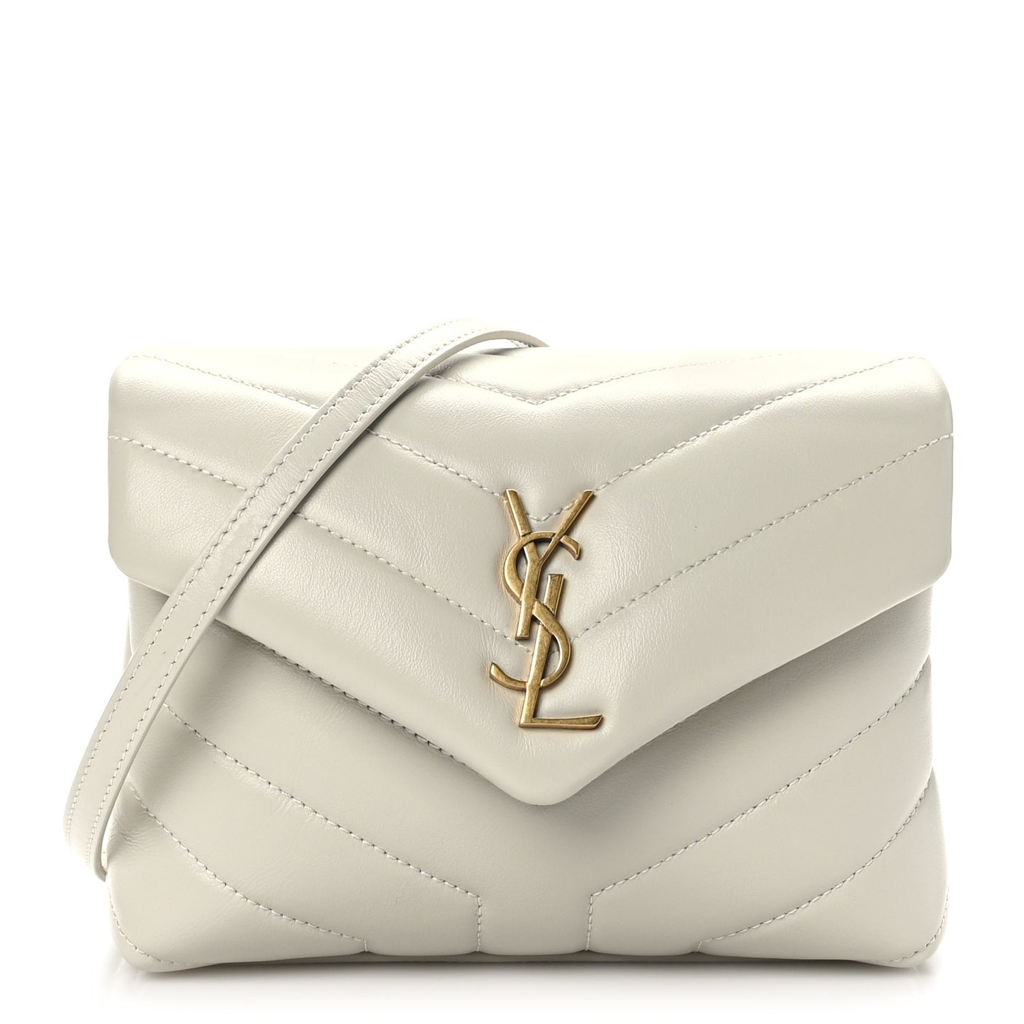 Calfskin Y Quilted Monogram Toy Loulou Crossbody Bag Crema Soft