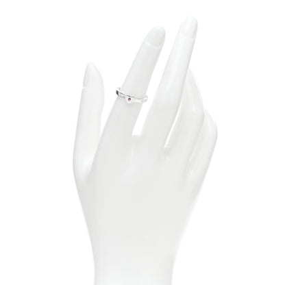 Tiffany Sterling Silver Pink Sapphire Heart Ring 52 6 2 of 4