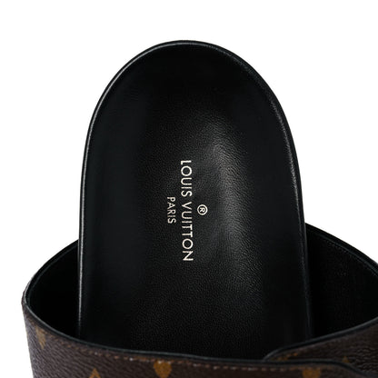 Louis Vuitton Monogram Bom Dia Mule Sandals 39 Black 7 of 9
