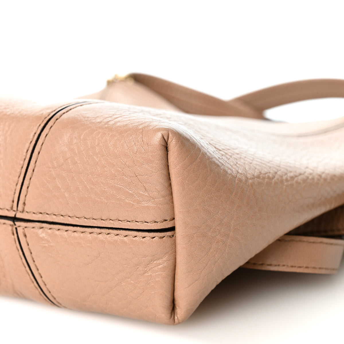 Chloe Grained Calfskin Small Spin Tote Woodrose 9 of 9