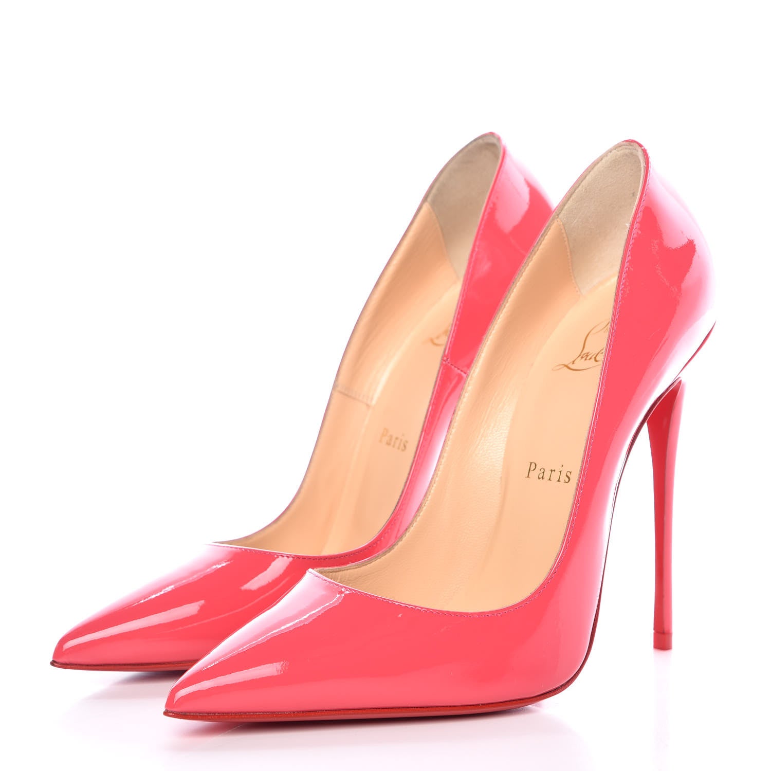 Christian Louboutin Patent So Kate 120 Pumps 38 Begonia 3 of 10