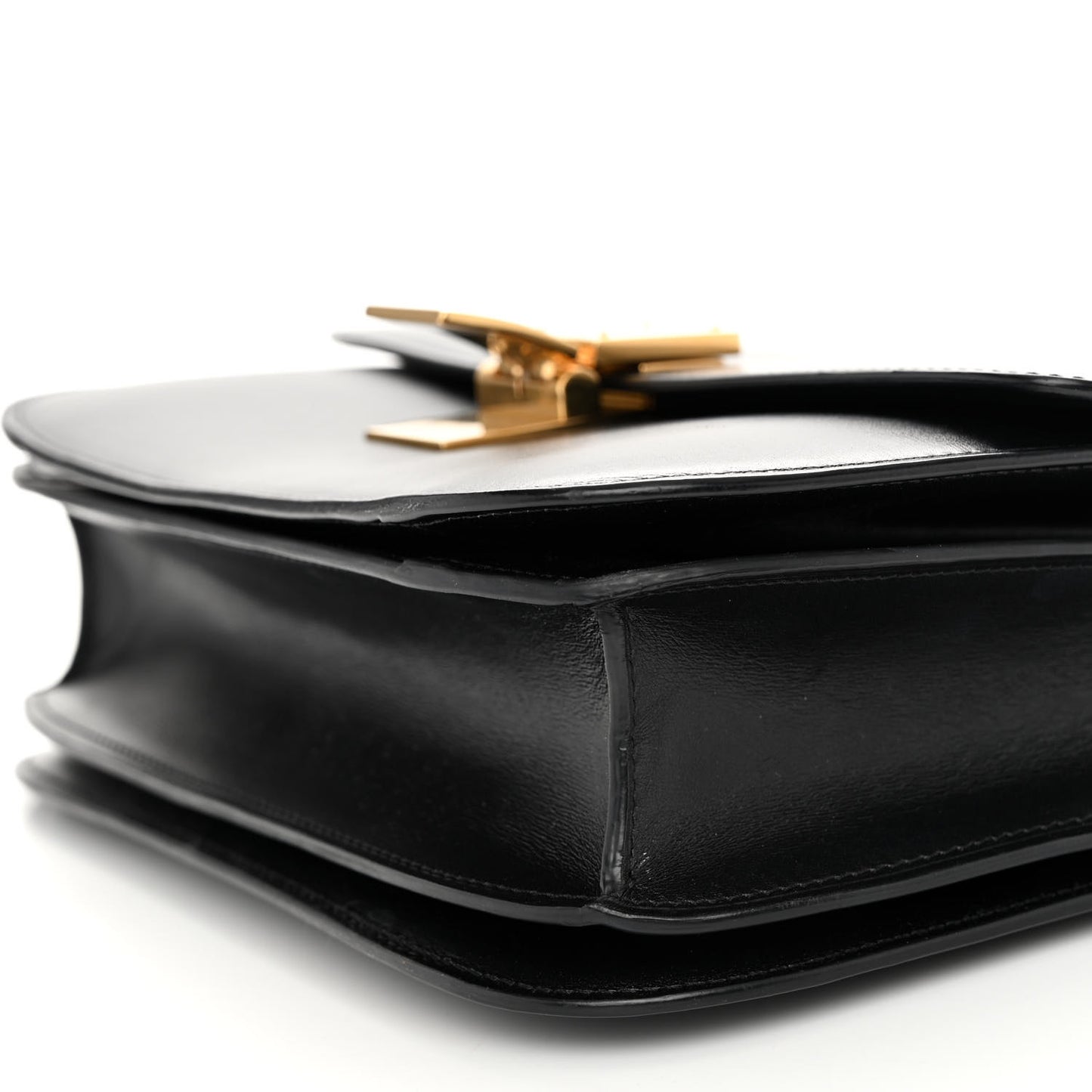 Box Calfskin Medium Classic Box Flap Bag Black
