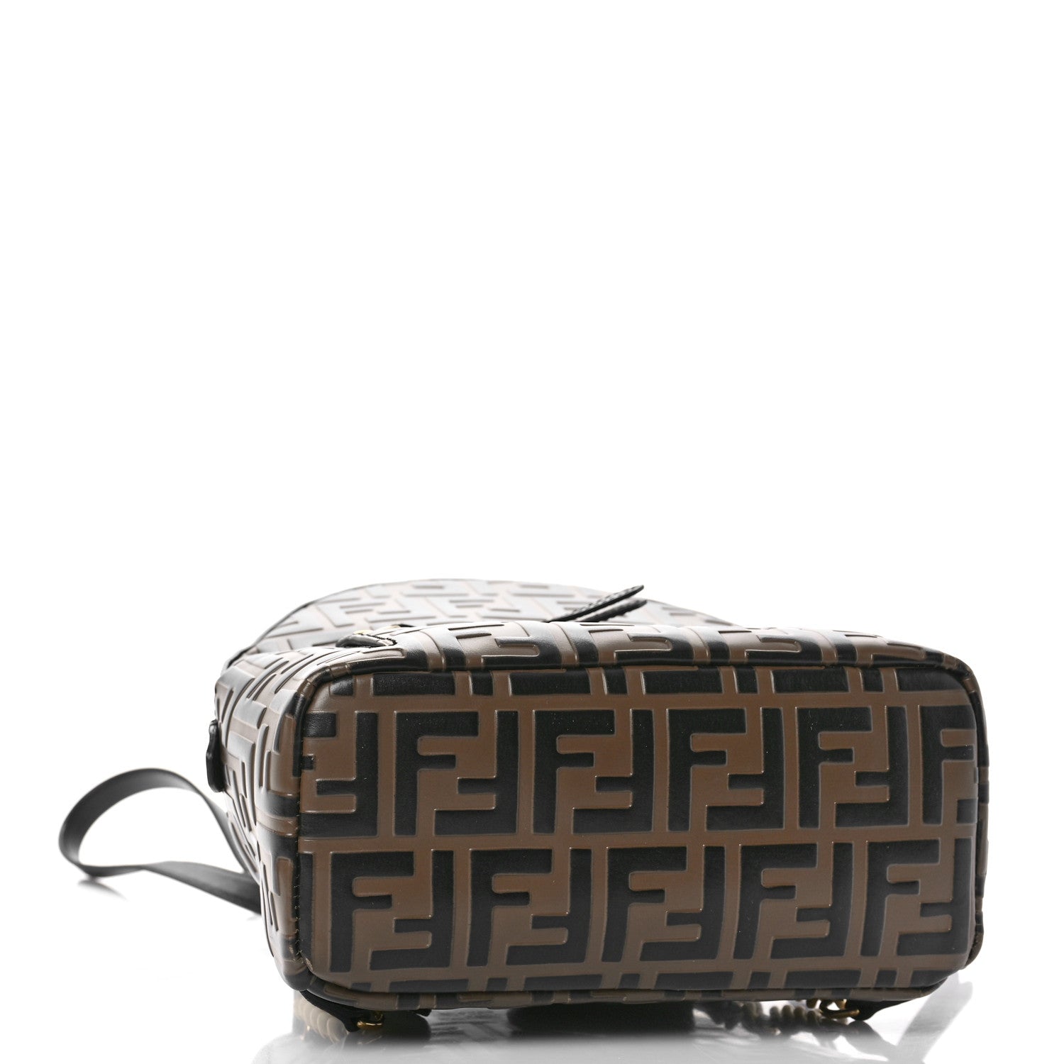 Fendi Vitello Bi-Color FF 1974 Embossed Mini Backpack Maya Black 4 of 8