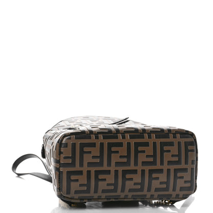 Fendi Vitello Bi-Color FF 1974 Embossed Mini Backpack Maya Black 4 of 8