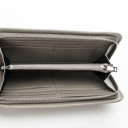 Saint Laurent Calfskin Classic Zip Around Continental Wallet Light Grey 5 of 6