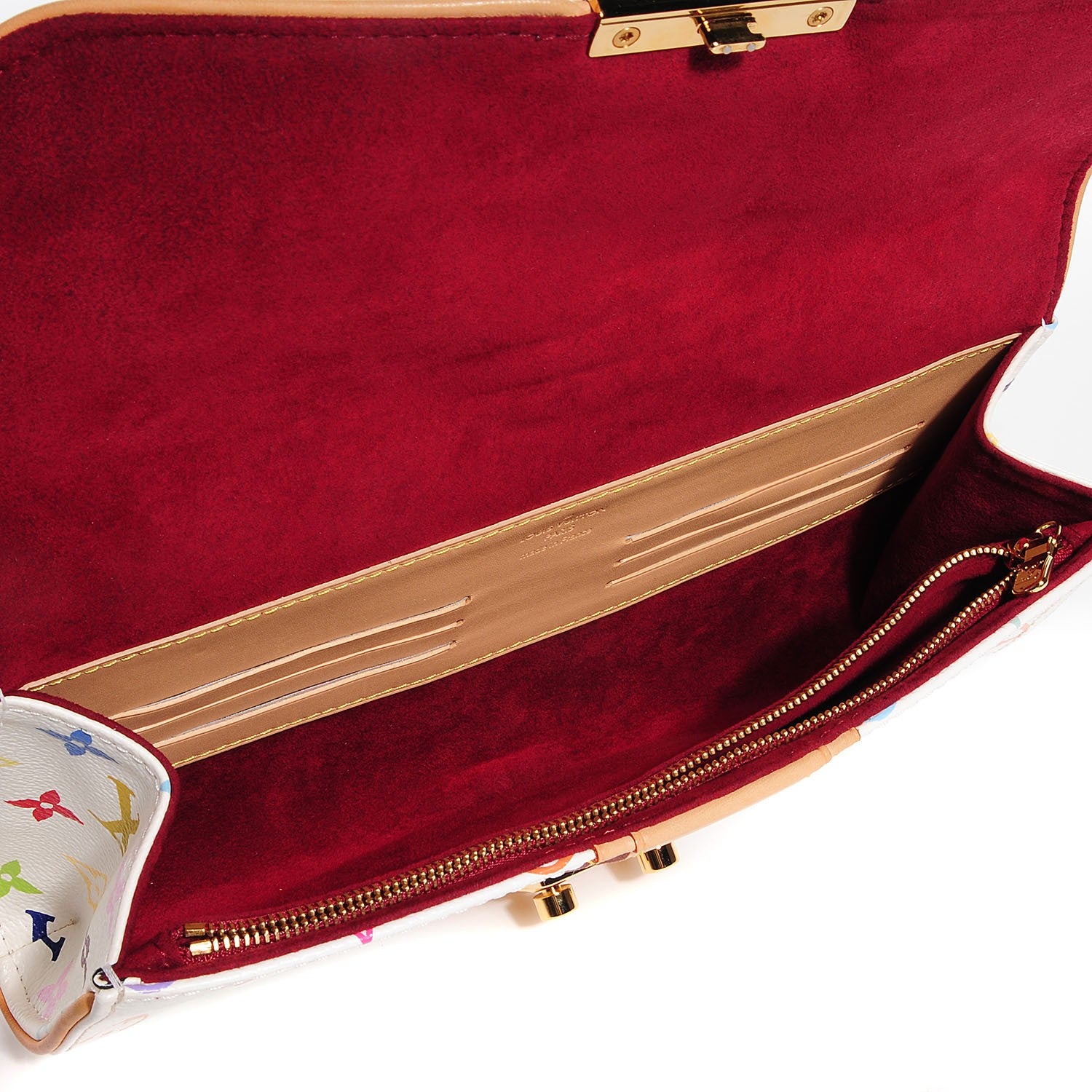 Louis Vuitton Monogram Multicolor Courtney Clutch White 5 of 7