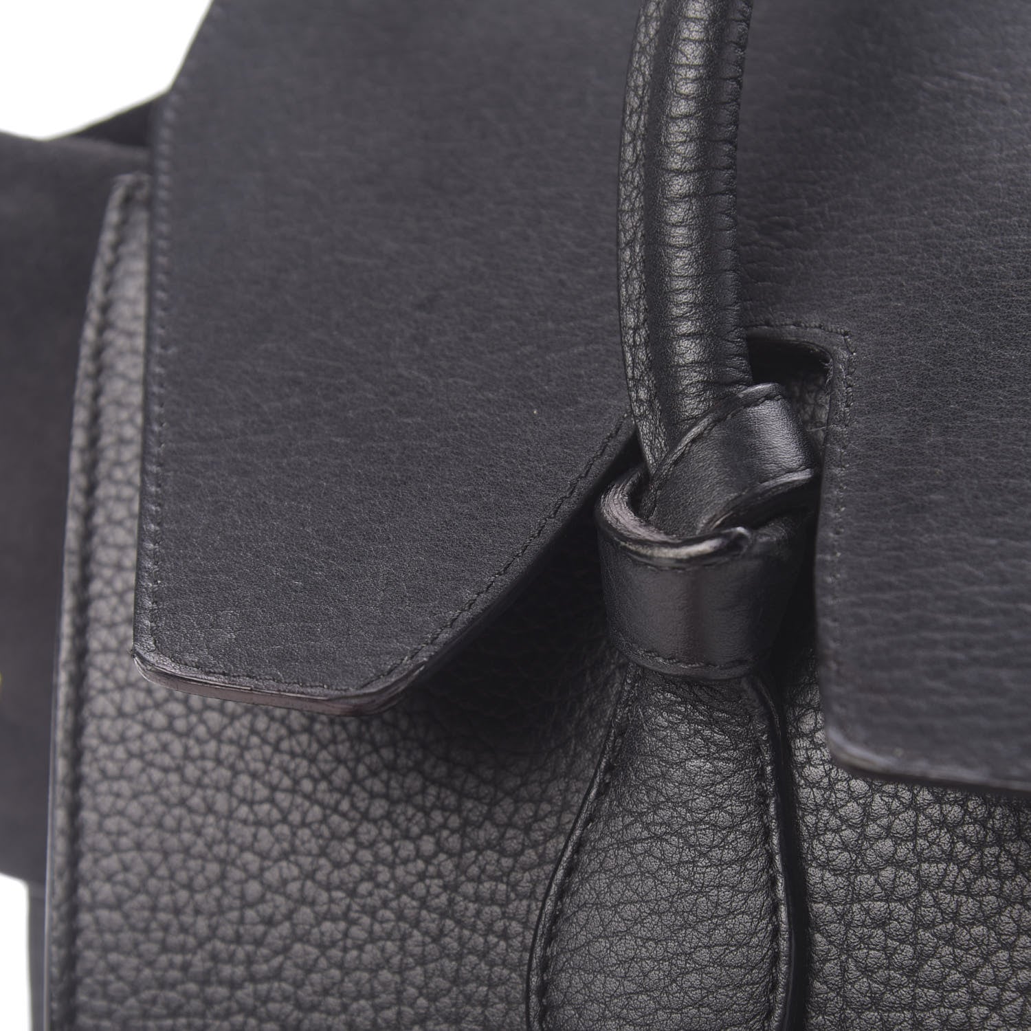Celine Crisped Calfskin Mini Tie Knot Tote Black 10 of 29