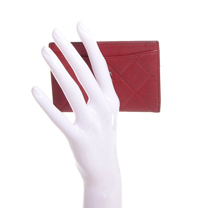 Chanel Lambskin Quilted Card Holder Red 2 of 8