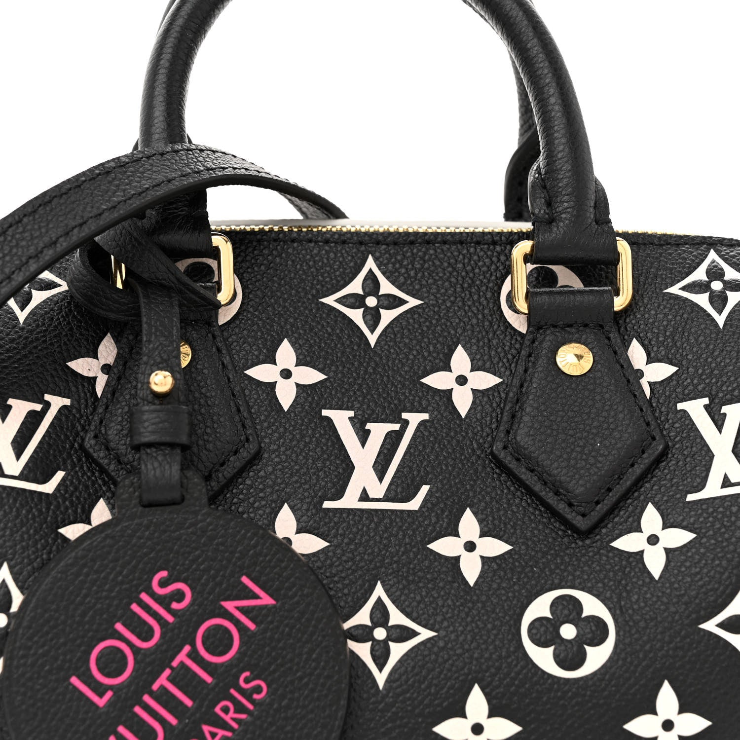 Louis Vuitton Empreinte Monogram Spring in the City Speedy Bandouliere 20 Black White Pink 7 of 10