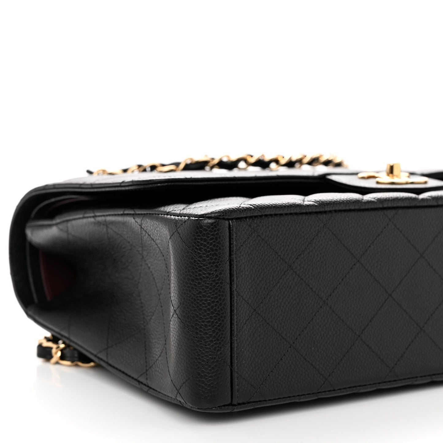 Caviar Quilted Maxi Double Flap Black