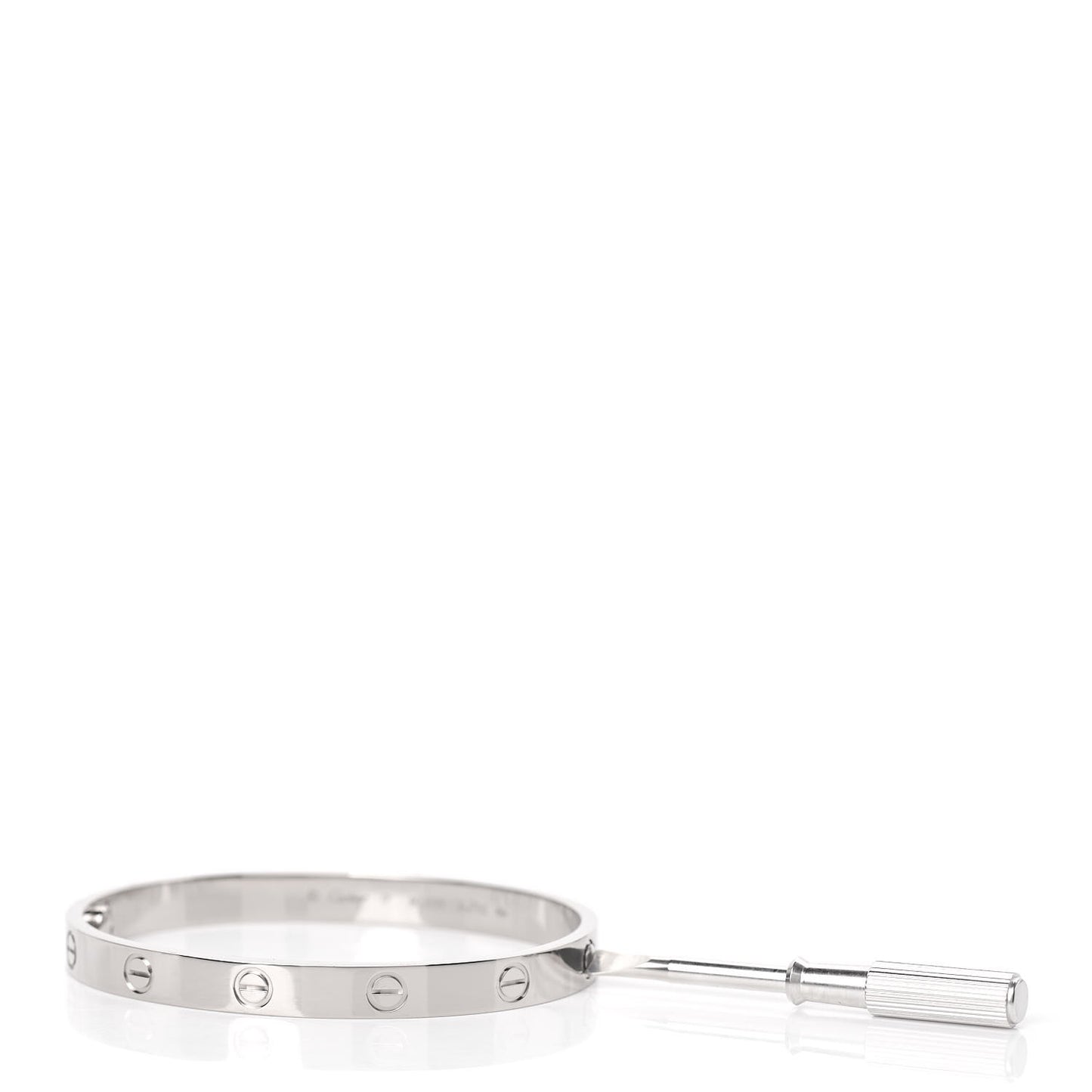 18K White Gold LOVE Bracelet 17