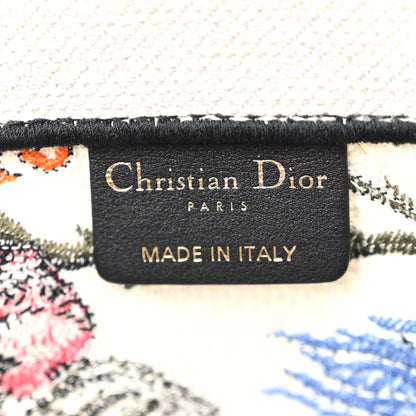 Christian Dior Canvas Embroidered Large Rosa Mutabilis Book Tote White Multicolor 6 of 9