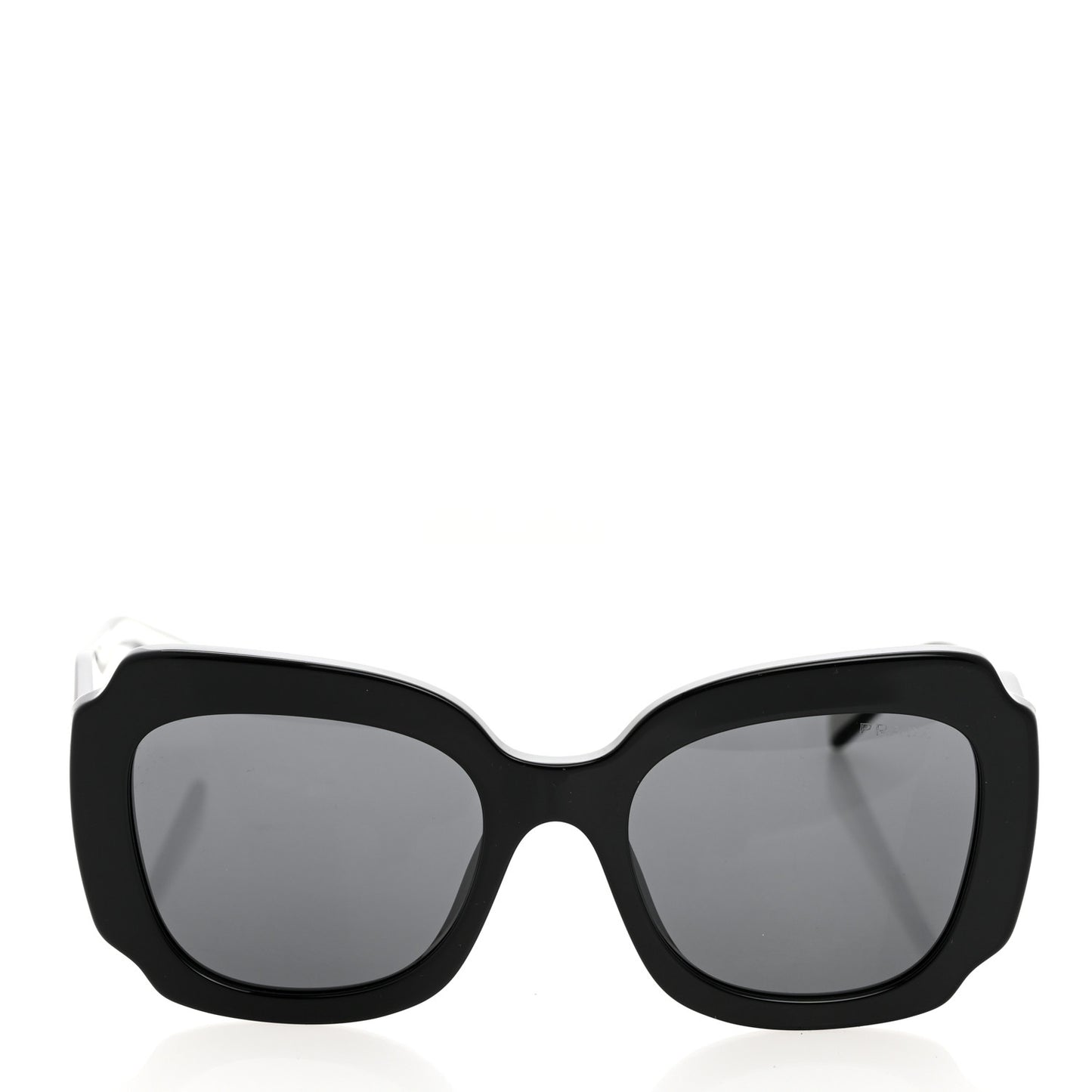 Acetate Square Sunglasses SPR 16Y Black Dark Grey