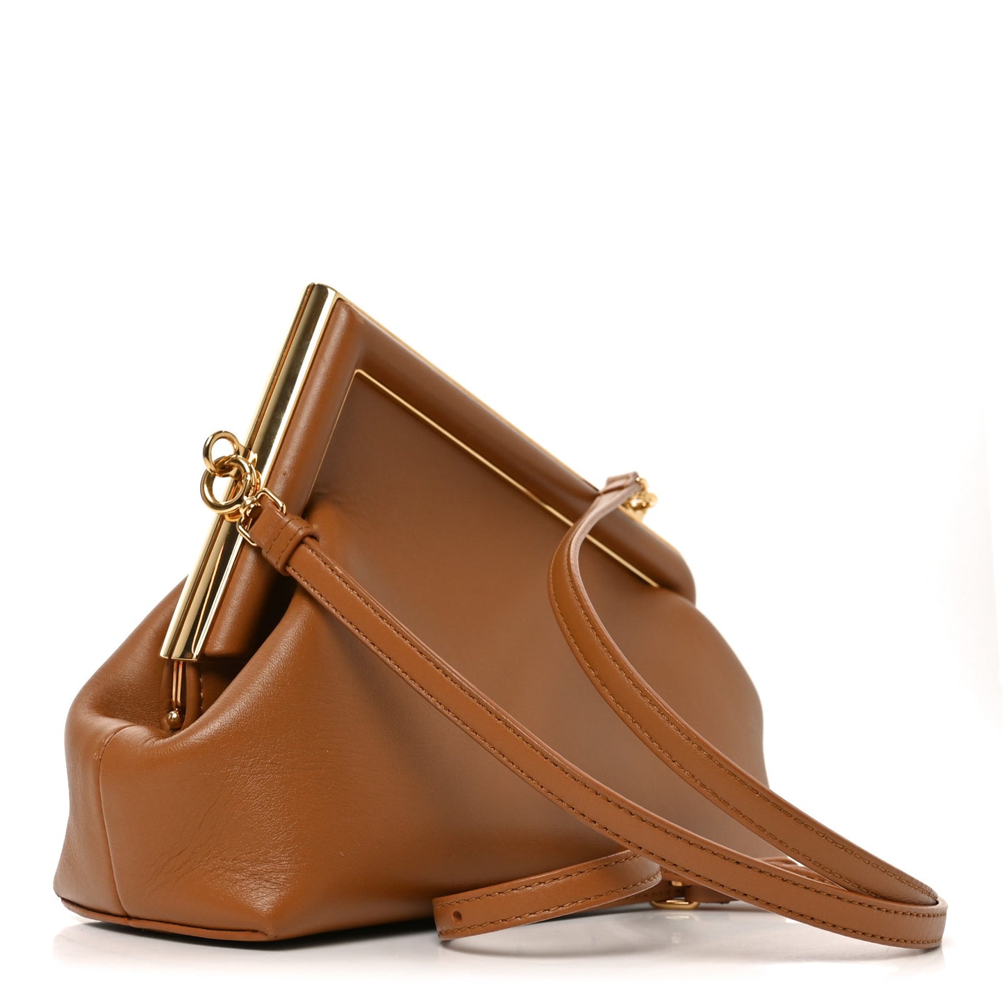 Shiny Nappa Small Fendi First Caramello