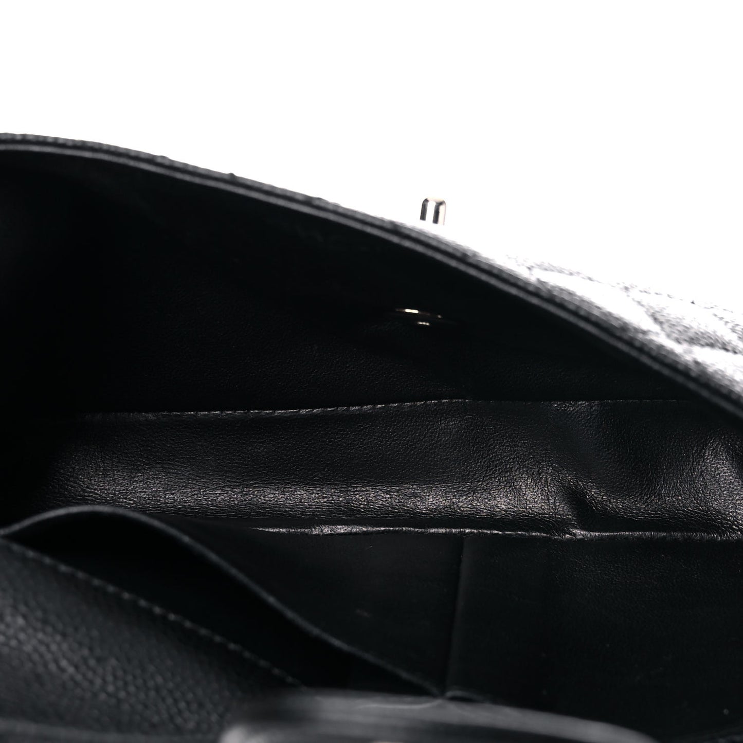 Caviar Quilted East West Flap Black