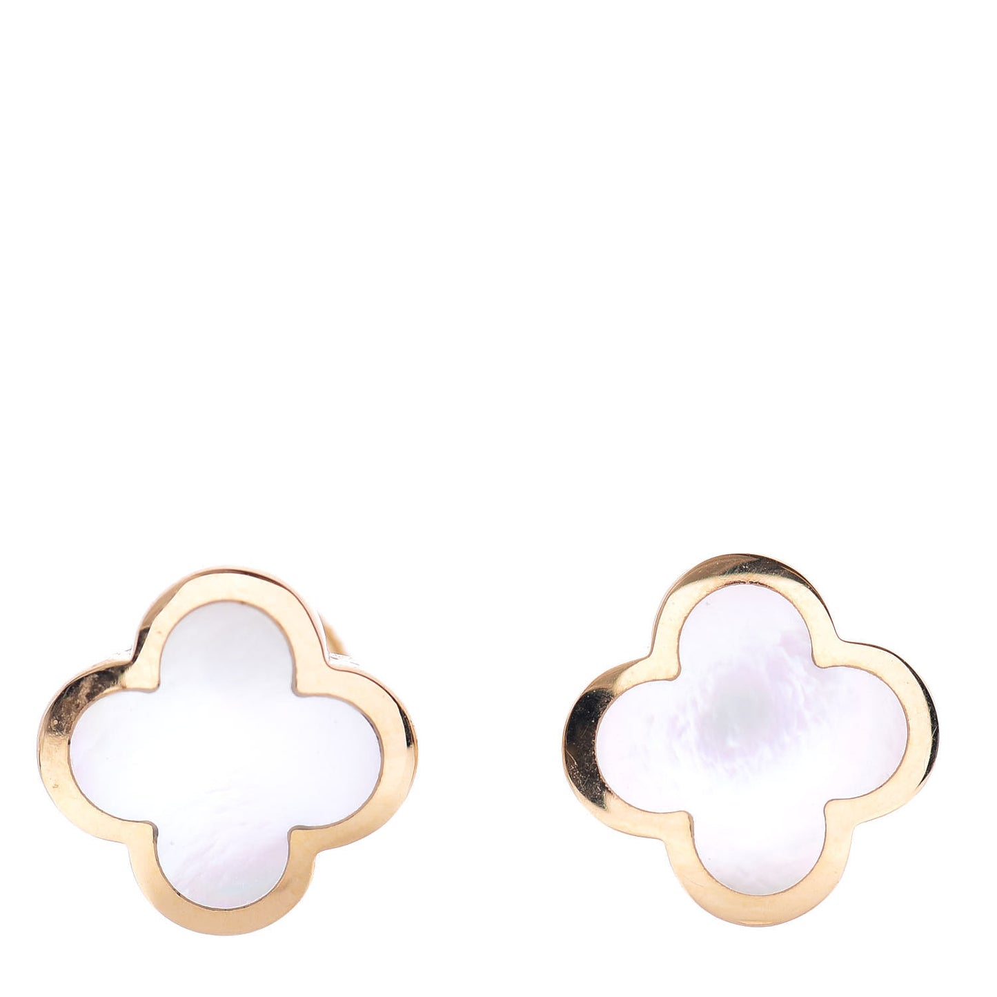 18K Yellow Gold Mother of Pearl Pure Alhambra Earrings