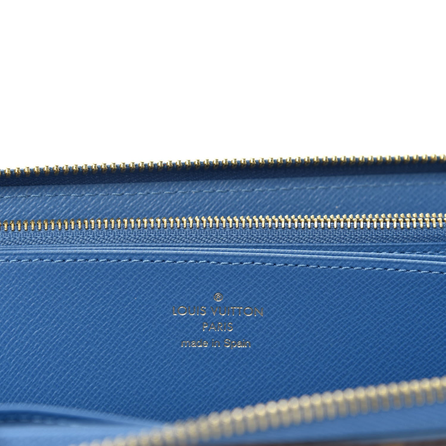 Louis Vuitton Monogram Zippy Wallet Blue Jean 6 of 7
