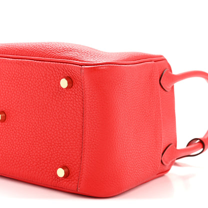 Hermes Taurillon Clemence Lindy 26 Rouge De Coeur 10 of 13