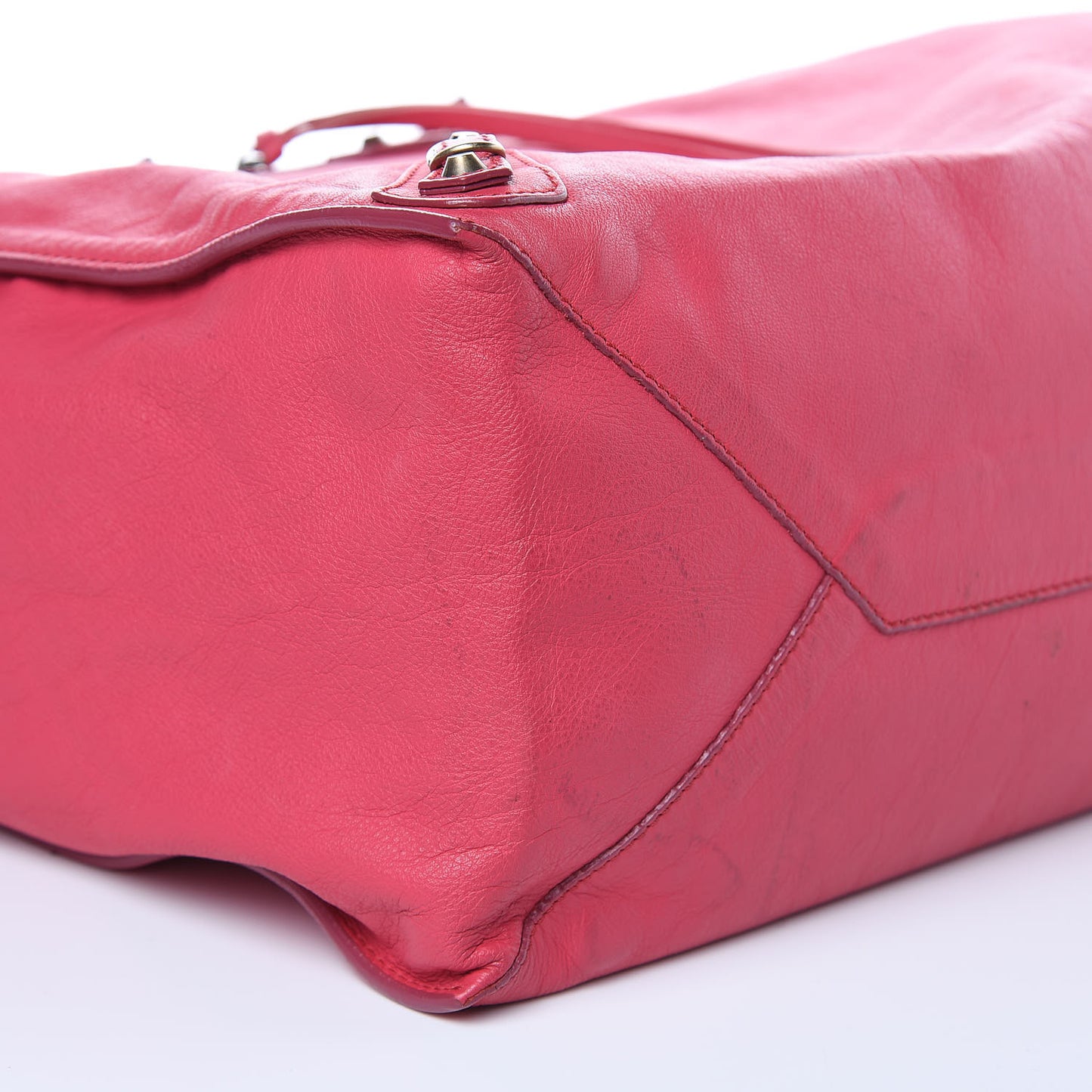 Veau Papier A4 Zip Around Tote Rouge Grenade