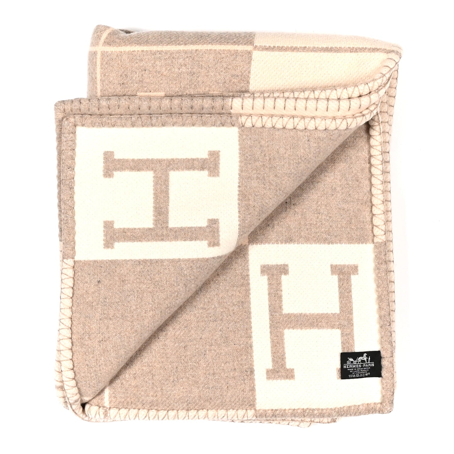 Wool Cashmere Avalon III Blanket Coco Camomille