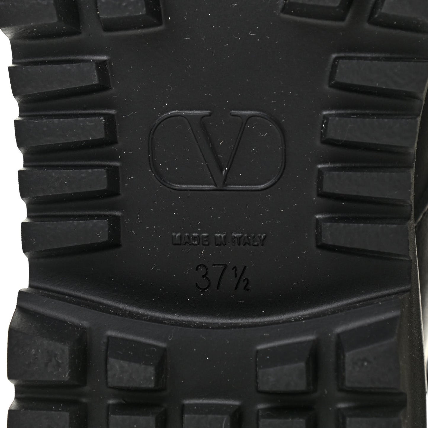 Calfskin Womens VLOGO 35mm Combat Boots 37.5 Black
