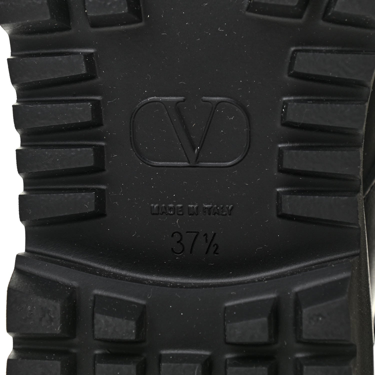 Valentino Garavani Calfskin Womens VLOGO 35mm Combat Boots 37.5 Black 7 of 15