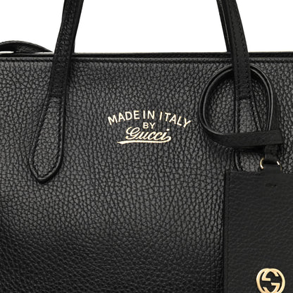 Gucci Dollar Calfskin Mini Swing Top Handle Bag Black 7 of 9
