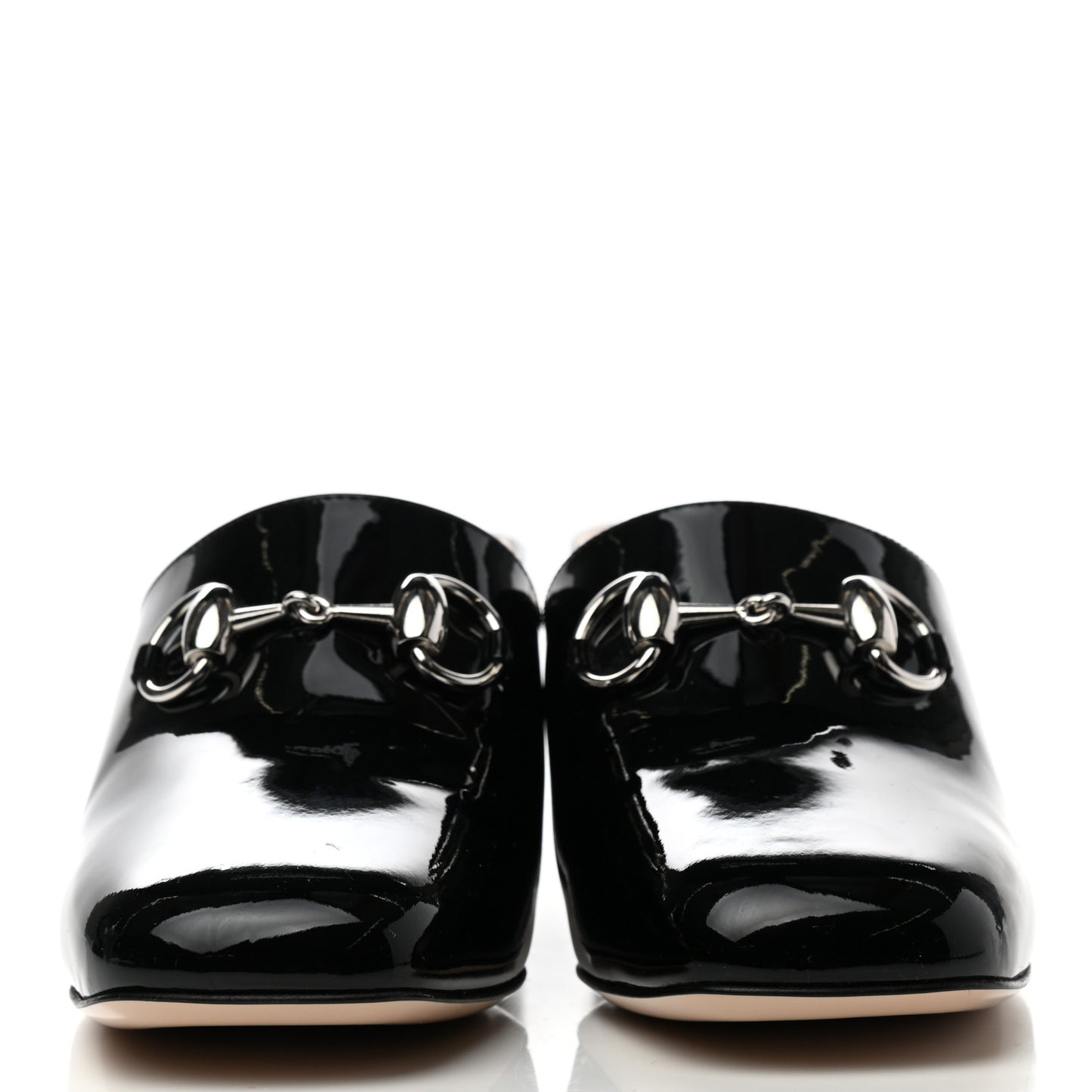 Patent Lexi Horsebit Mules 38 Black