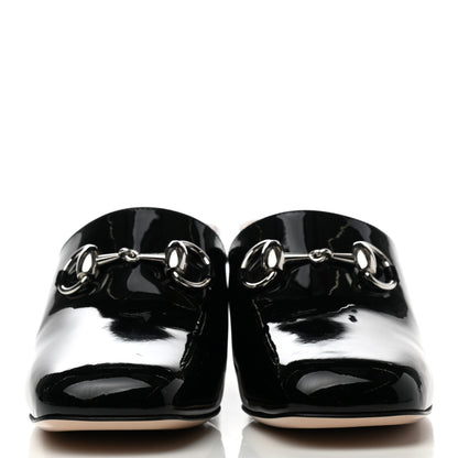 Gucci Patent Lexi Horsebit Mules 38 Black 2 of 8
