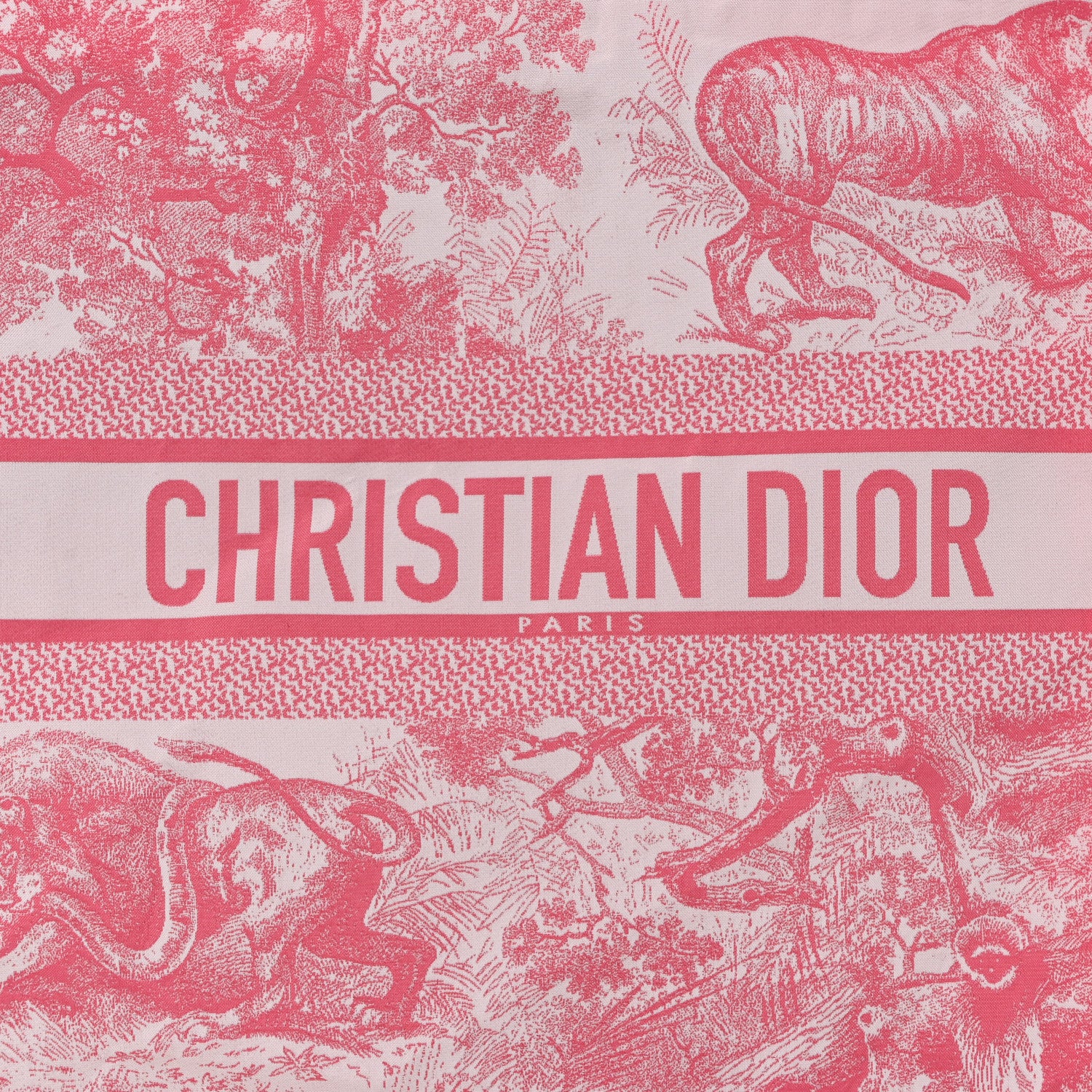 Christian Dior Canvas Embroidered Toile De Jouy Diortravel Zipped Pouch Candy Pink 6 of 8