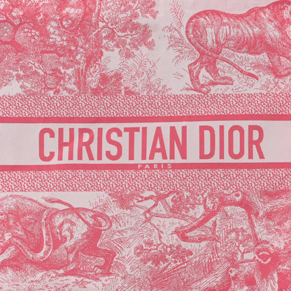 Christian Dior Canvas Embroidered Toile De Jouy Diortravel Zipped Pouch Candy Pink 6 of 8