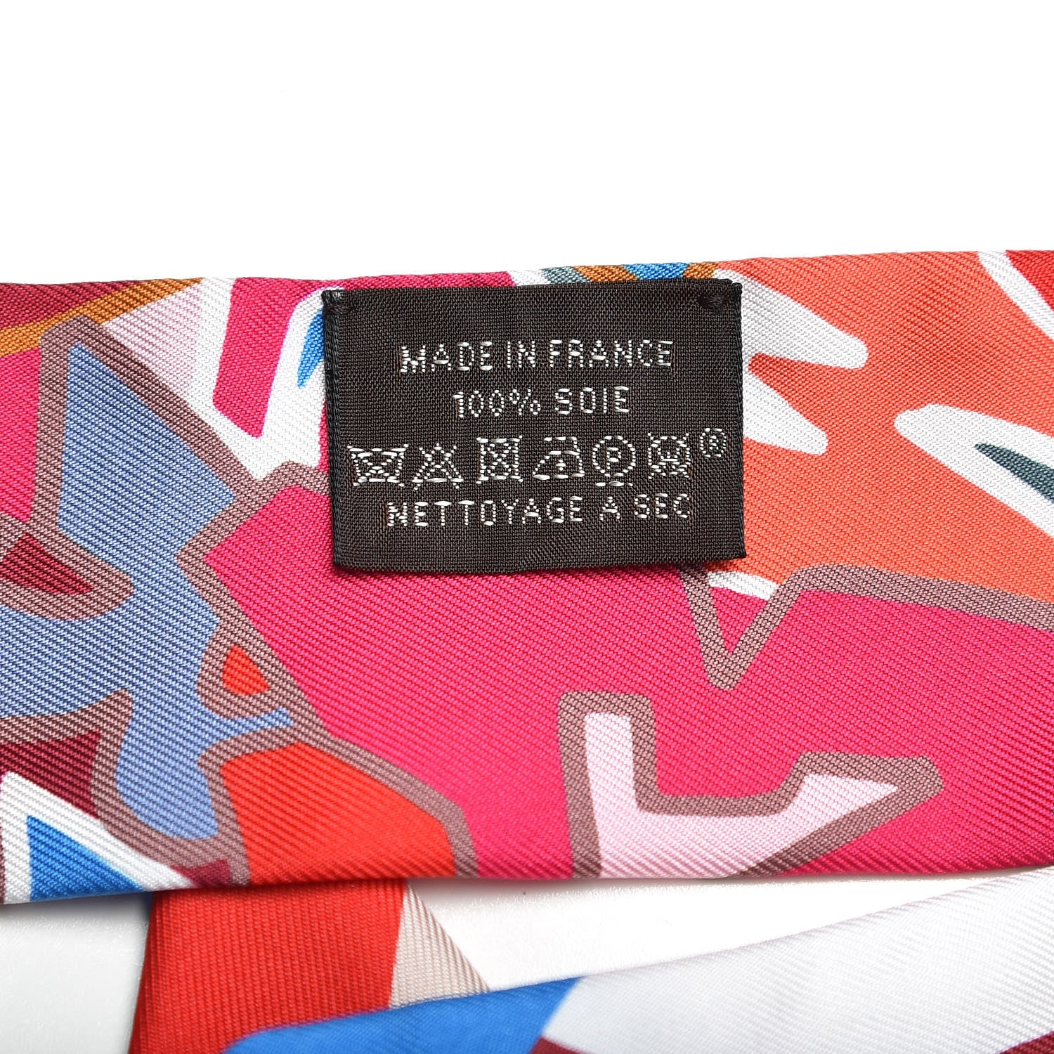 Hermes Silk Graff Graffiti Twilly Rouge Piment White Cobalt 3 of 6