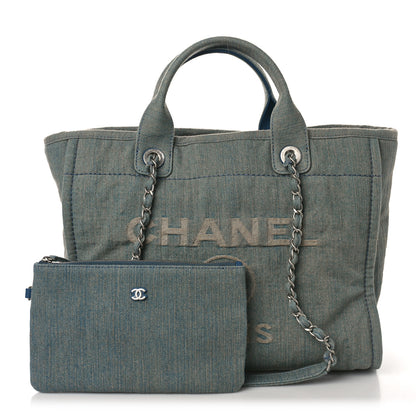 Chanel Denim Small Deauville Tote Light Blue 1 of 11
