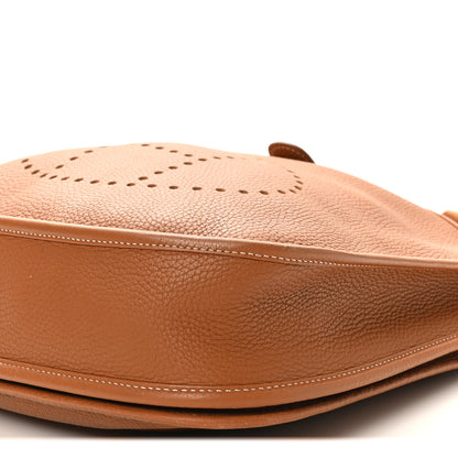 Hermes Taurillon Clemence Evelyne III PM Gold 10 of 10