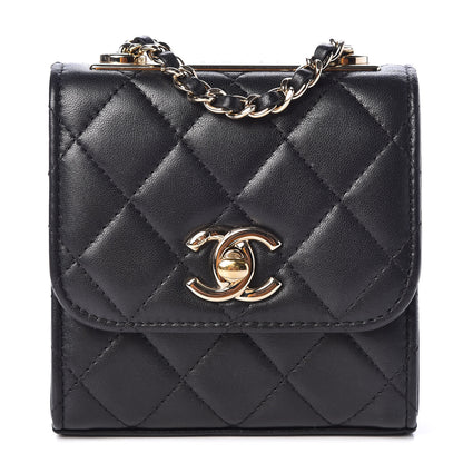 Chanel Lambskin Quilted Mini Trendy CC Chain Wallet Black 1 of 7